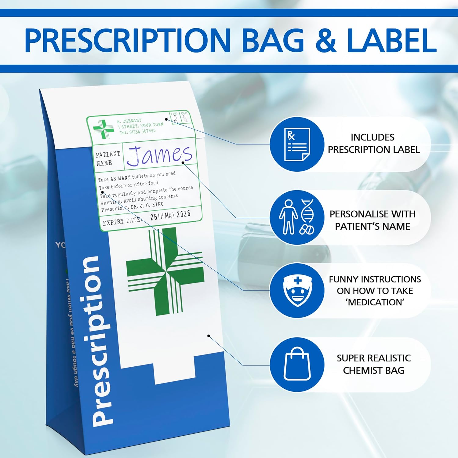 Funny Christmas Joke Pill Box Stocking Filler For Him Rude Novelty Tablets Gift for Dad, Men or Women | Secret Santa Present, Gag Jelly Bean Sweets Joke Medication - Image 2