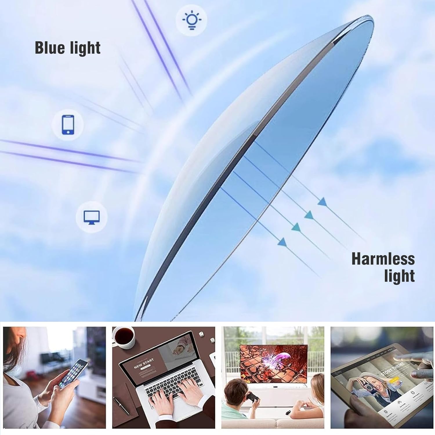 2Pcs blue light glasses | Blue Light Blocking Glasses | Bue Light Glasses| Fake Glasses | Blue Light Glasses Womens | Blue Light Glasses Men - Image 5