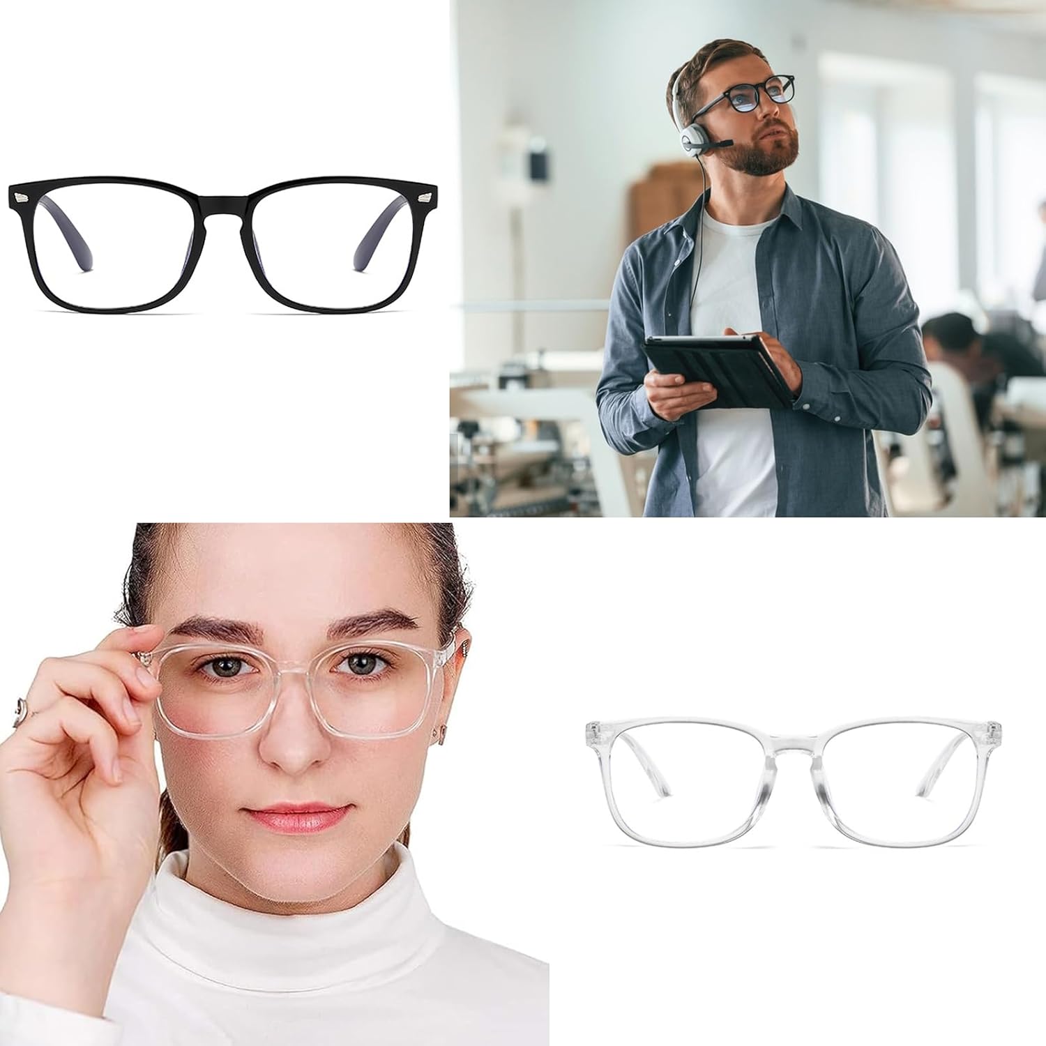 2Pcs blue light glasses | Blue Light Blocking Glasses | Bue Light Glasses| Fake Glasses | Blue Light Glasses Womens | Blue Light Glasses Men - Image 7