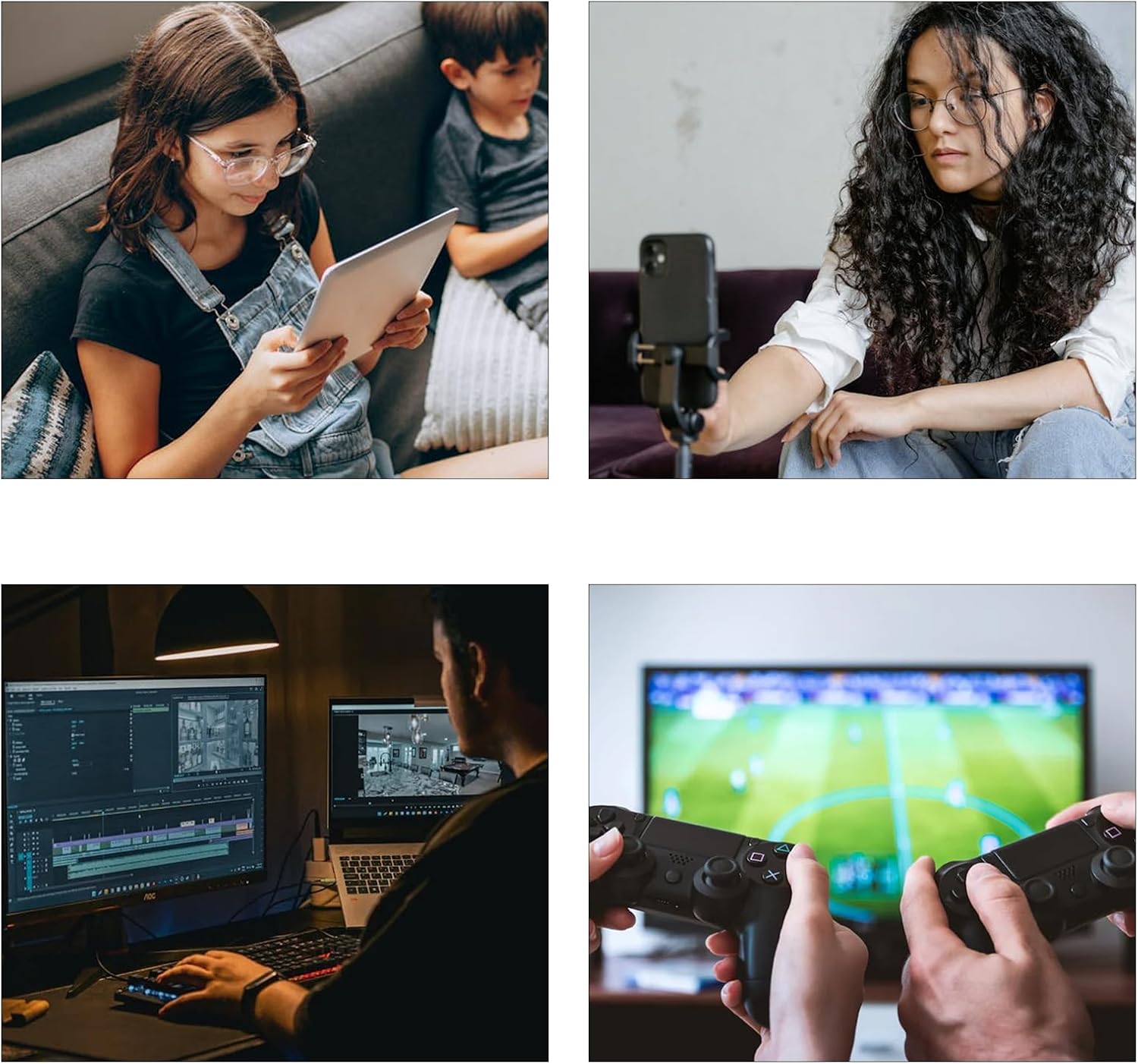 YAMEIZE Square Blue Light Blocking Glasses for Women Men Retro 70s Oversized Bluelight Filter Blocking Glasses Computer Screen Anti Glare Eyewear - Image 6