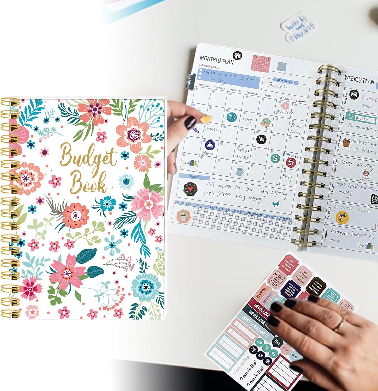 Monthly Budget Planner - Money Budget Notebook | Monthly Budget Book 2024, Expense and Bill Tracker 9x7 Inch, Undated Financial Planner for Budgeting - Image 3