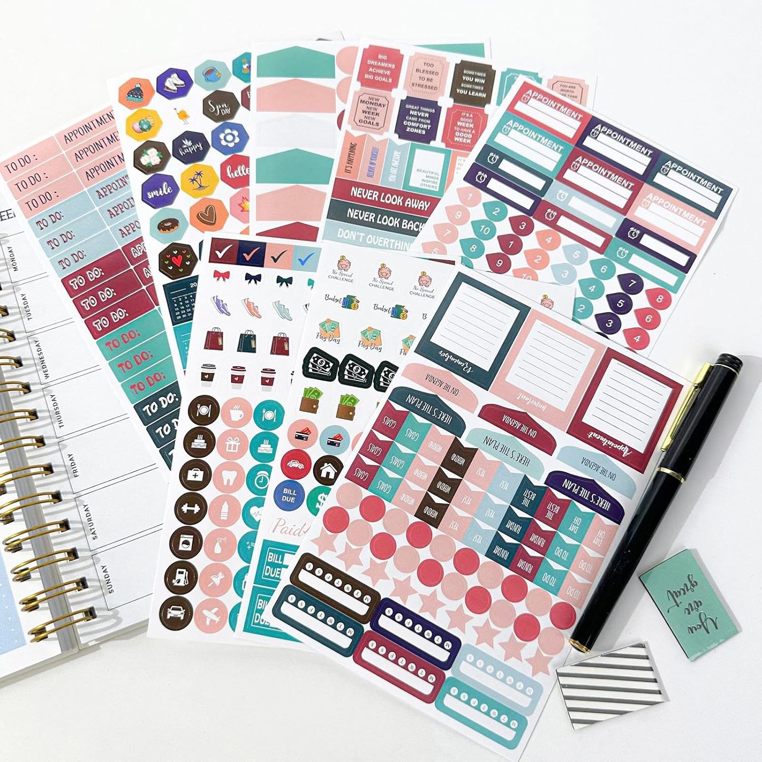 Monthly Budget Planner - Money Budget Notebook | Monthly Budget Book 2024, Expense and Bill Tracker 9x7 Inch, Undated Financial Planner for Budgeting - Image 8