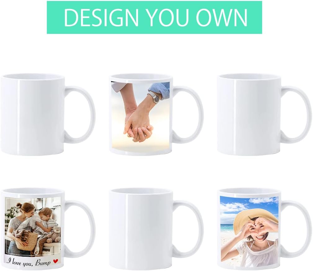 Signzworld Sublimation Mugs 11oz Blank Plain White Large Handle Coffee Mug Cups with Smash Proof Boxes (12) - Image 6