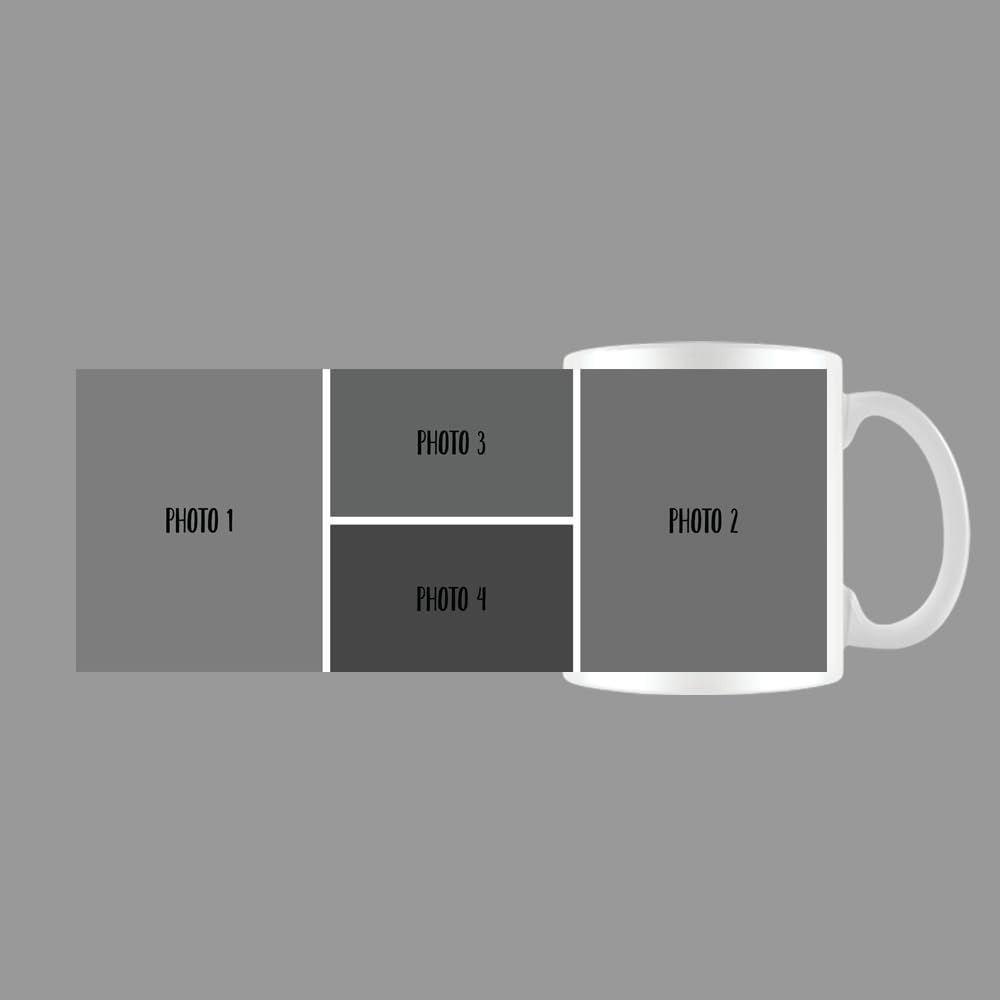 MUGGZ - Personalised Ceramic Mug (11oz) with Photo - Personalise with a 4 Photo/Logo Collage - Novelty Custom Gift for Family, Birthday, Anniversary, Mum, Dad, Corporate Business - Image 5