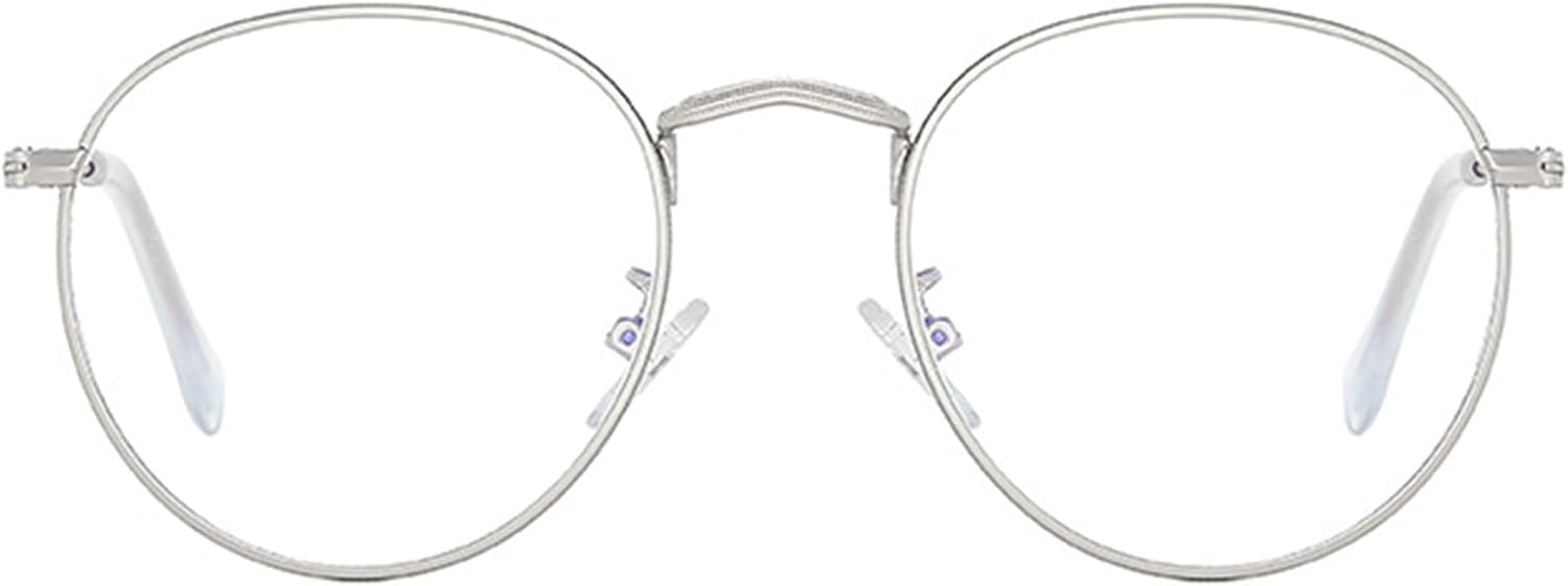 Round Blue Light Blocking Glasses - Fashion Clear Lens Fake Circle Computer Gaming Eye Glasses Womens Mens Anti Blue Light - Image 2