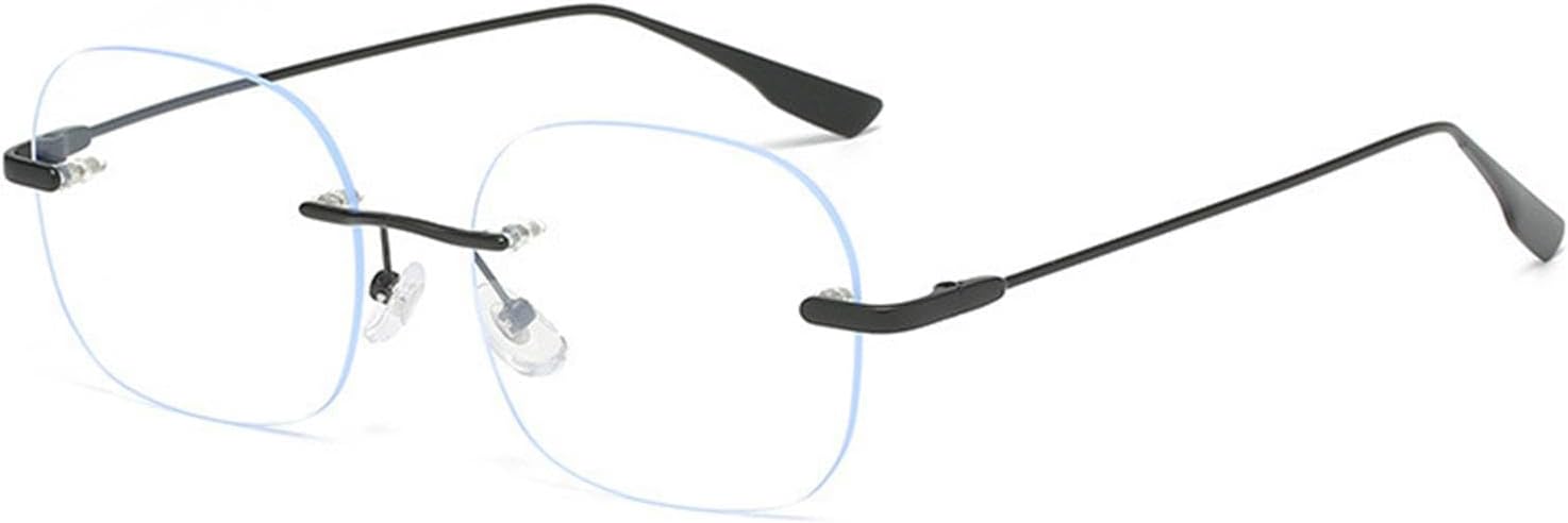 Rimless Glasses, Men's Anti-Blue Light Flat Mirror, Leisure Work Screens - Image 4