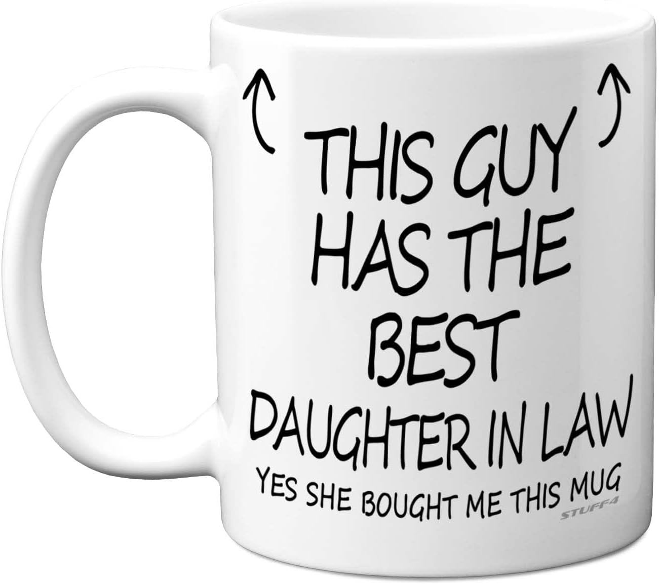 Stuff4 This Guy Has The Best Daughter in Law Mug - Daughter in Law Gifts, 11oz Ceramic Dishwasher Safe Coffee Mugs - Dad Father Fathers Day for Birthday Presents, Premium Cup Made UK