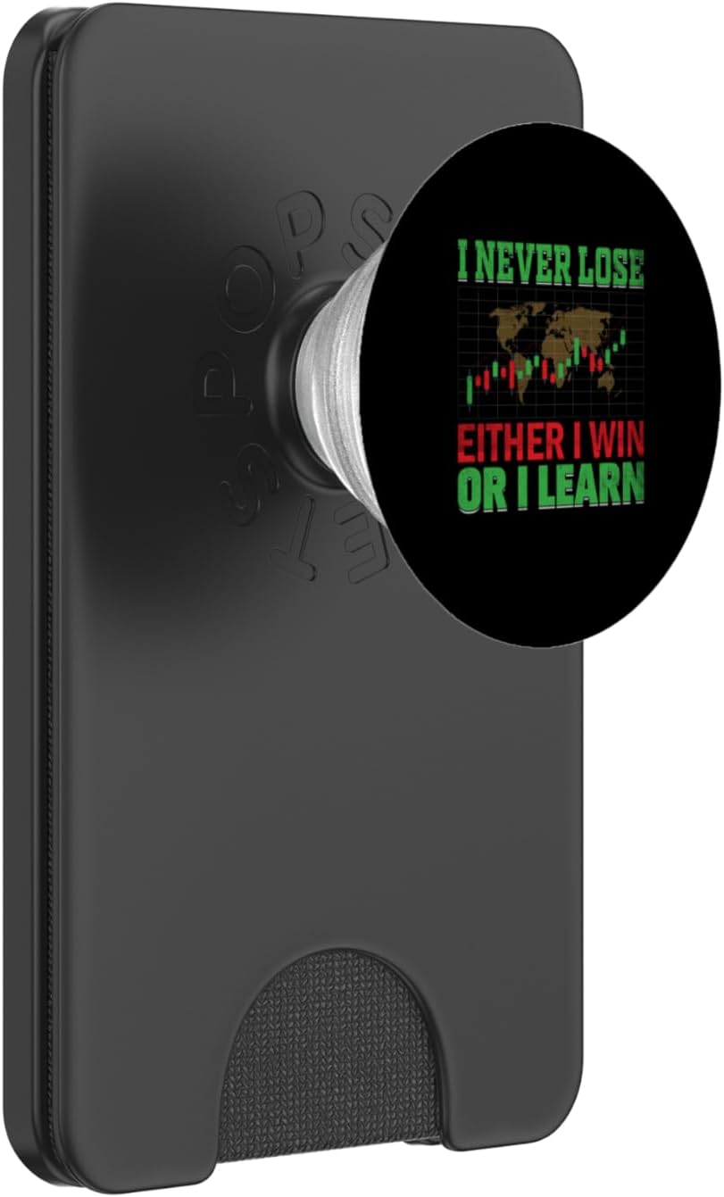 I Never Lose Either Win Or I Learn Trader Stock Market Forex PopSockets PopWallet for MagSafe