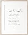 Lula Design Mum and Dad Poem A4 or ...
