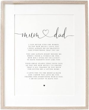 Lula Design Mum and Dad Poem A4 or ...