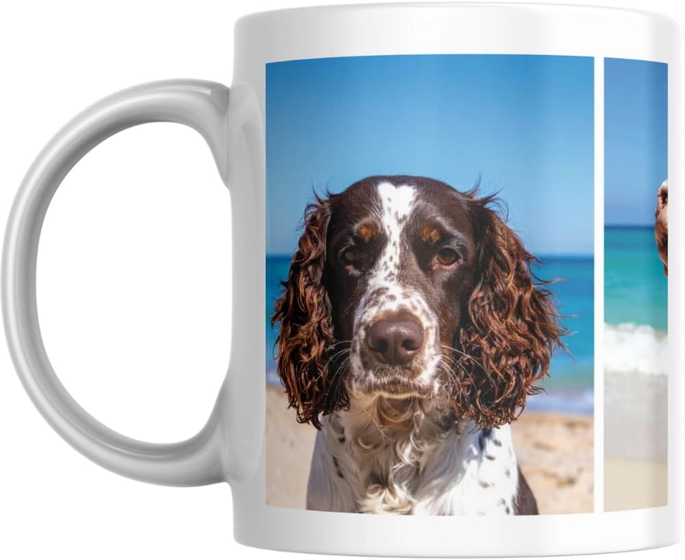 MUGGZ - Personalised Ceramic Mug (11oz) with Photo - Personalise with a 3 Photo/Logo Collage - Novelty Custom Gift for Family, Birthday, Anniversary, Mum, Dad, Corporate Business - Image 2