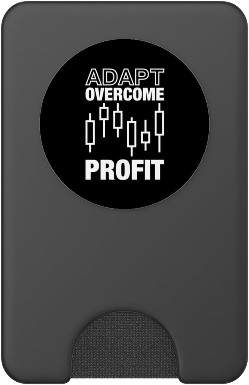 Adapt and Profit - Money, Stocks, Forex, Day Trader, Trading PopSockets PopWallet for MagSafe - Image 2
