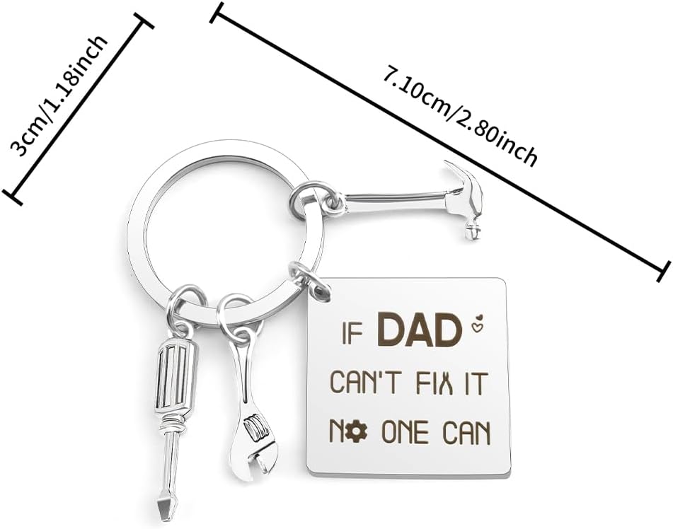 Dad Keyring - Thoughtful Gifts for Fathers Day, Birthday, Christmas, Thanksgiving, Valentines and Stocking Fillers - Image 6