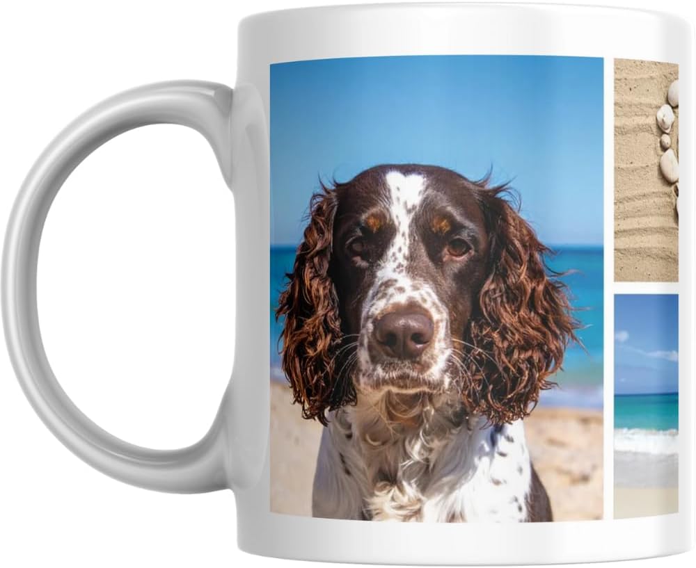 MUGGZ - Personalised Ceramic Mug (11oz) with Photo - Personalise with a 4 Photo/Logo Collage - Novelty Custom Gift for Family, Birthday, Anniversary, Mum, Dad, Corporate Business - Image 2
