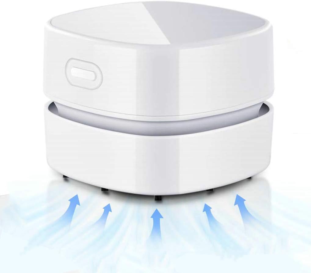 GuDoQi Desktop Vacuum Cleaner, USB Rechargeable Table Dust Sweeper, 90 Minutes Runtime, 360° Rotatable Cordless Dust Cleaner for Home, School, Office, Keyboard