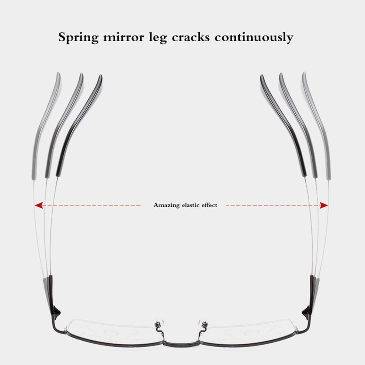 Progressive Multifocus Computer Reading Glasses Blue Light Blocking Titanium Alloy Bendable Multifocal Readers Multi Focus No Line Eyeglasses Eyewear Anti Glare Eye Strain Ultralight for Men and Women - Image 6