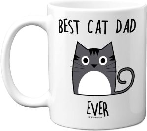 Stuff4 Best Cat Dad Ever Mug, 11oz ...