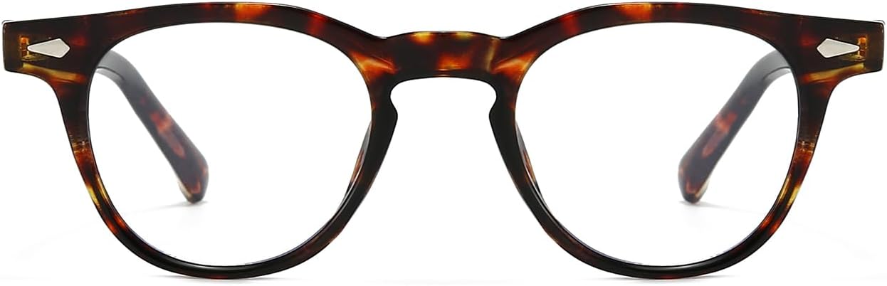 YAMEIZE Small Round Blue Light Blocking Glasses Women Men Retro Clear Lens Glasses Computer Glasses