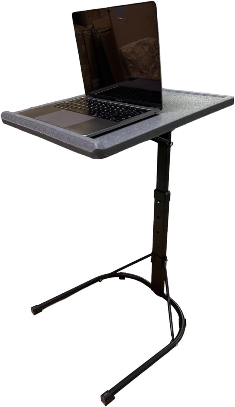 Folding Laptop Table | Adjustable Height & Tilt | Portable Desk for Bed, Sofa, Couch | Multi-Functional Laptop Stand | Ergonomic TV Tray, Standing Desk, Work from Home Table (Dark Grey) - Image 2