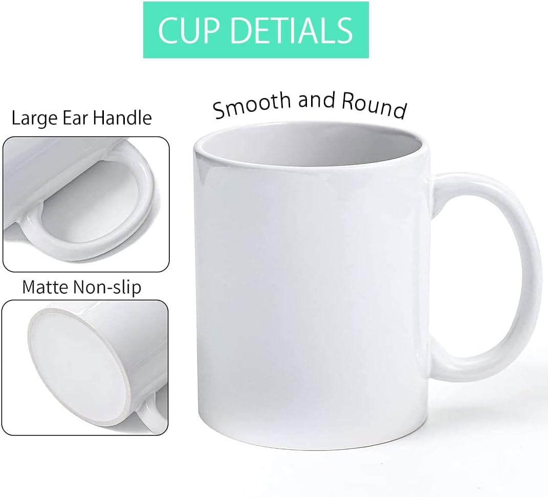 Signzworld Sublimation Mugs 11oz Blank Plain White Large Handle Coffee Mug Cups with Smash Proof Boxes (6) - Image 3