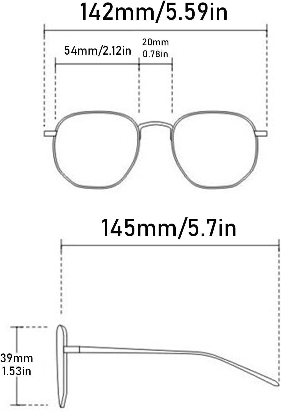 Fashionable Rectangles Frame Eyeglasses with Clear Lens for Work Study Reading Blue Light Prevent Glasses Frame Eyeglasses for Adult - Image 4
