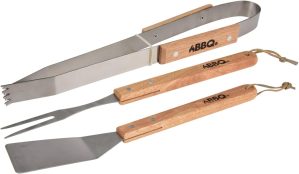 BBQ Tools Set with Wooden Handle He...