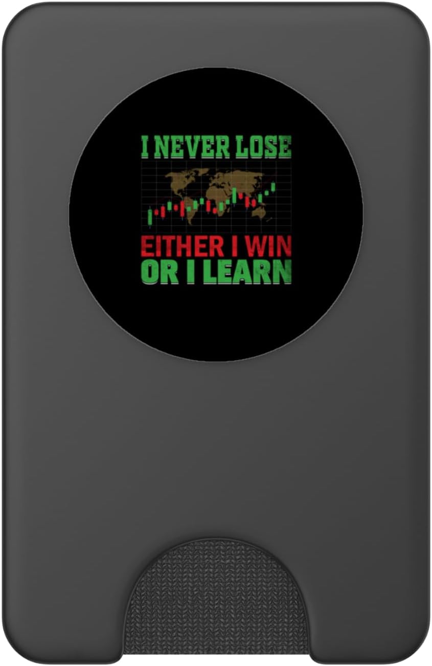 I Never Lose Either Win Or I Learn Trader Stock Market Forex PopSockets PopWallet for MagSafe - Image 2
