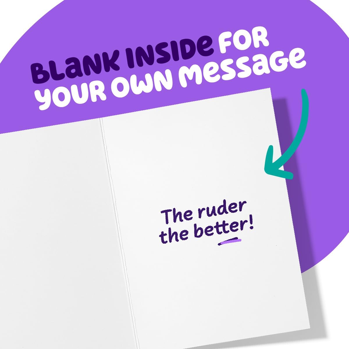 Rude Birthday Card for Him - Shiny Bald Head - Funny Birthday Card for Men - For Dad, Brother, Best Mate, Best Friend, Colleague - Image 3