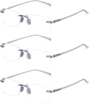 TERAISE Rimless Reading Glasses Com...