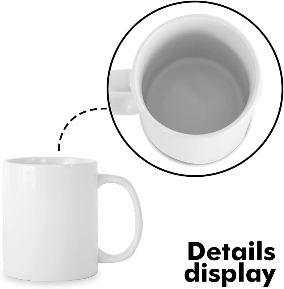 Signzworld Sublimation Mugs 11oz Blank Plain White Small Handle Coffee Mug with Smash Proof Boxes 36 Pack - Image 3