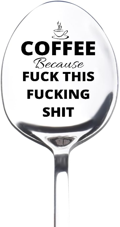 Funny Coffee Spoon Gift for Friend Besties Chrsitmas Gifts for Women Men Cofee Lover Gifts for Husband Wife Birthday Gift for Girlfriend Boyfriend Gifts for Bf Gf Spoons