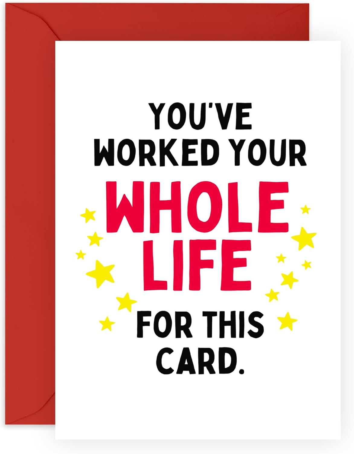 Central 23 Retirement Card For Dad Grandad Boss - You Worked Your Whole Life For This Card - Funny Leaving Card For Colleagues - Coworker Goodbye Card - Gifts For Men Women - Comes With Stickers