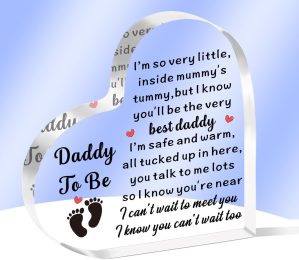 Dad To Be Gifts Heart Acrylic Baby ...