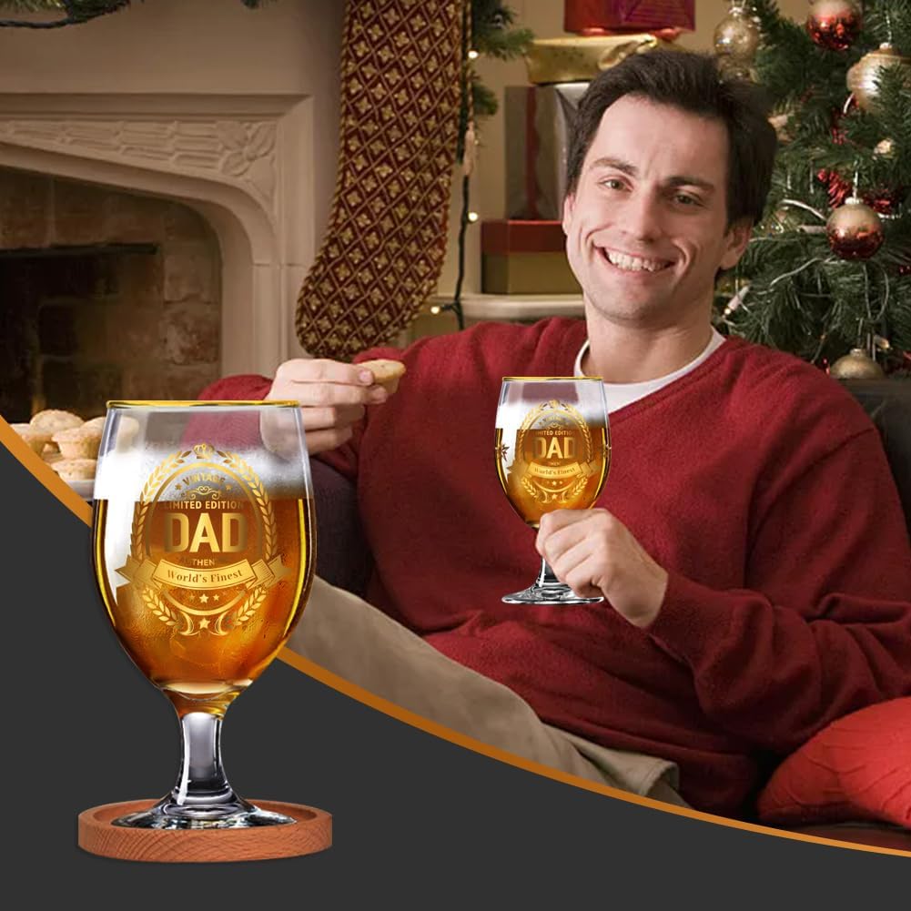 Father's Day Beer Glass for Dad, Personalised Pint Glass Gift for Men, Birthday Gift Idea for Dad, Husband, Uncle or Brother, Suitable for BBQs, Birthday Parties and Christmas Celebrations - Image 8