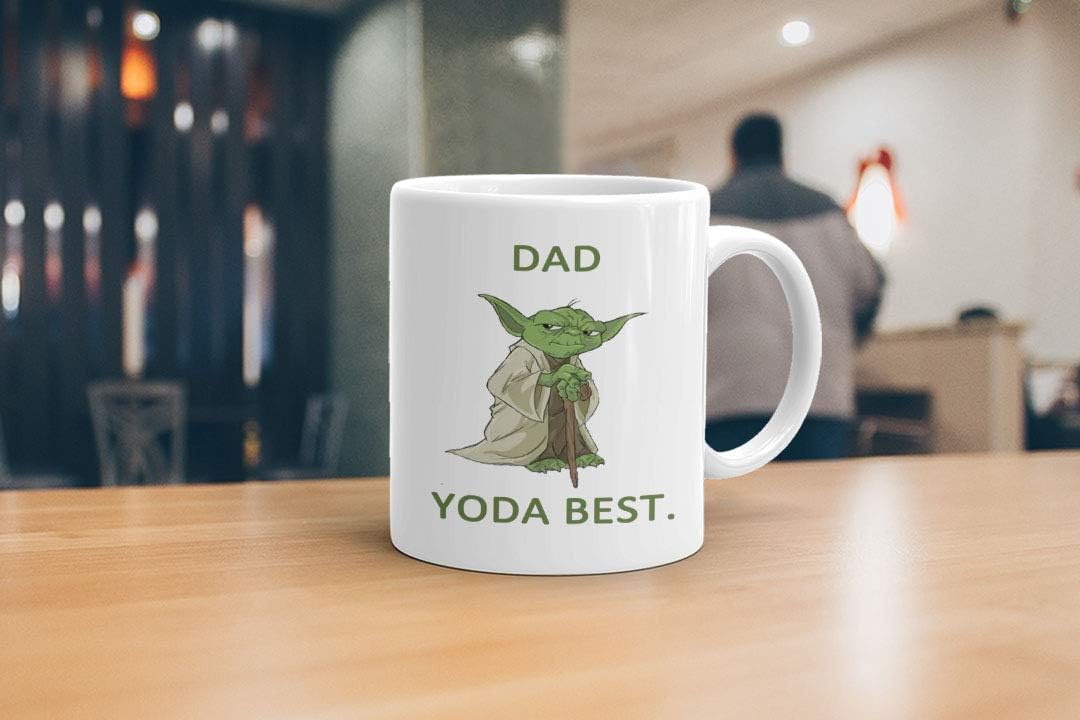 GrassVillage Funny Mugs for Dads – Dad Yoda Novelty Gift Mug – Humorous Father’s Day, Birthday, Xmas, Secret Santa Present for Dad, Grandpa, Father-in-Law, Uncle – 11oz Dishwasher Safe Mug - Image 2