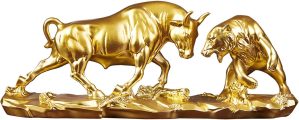 Bull and Bear Statue – Gold R...
