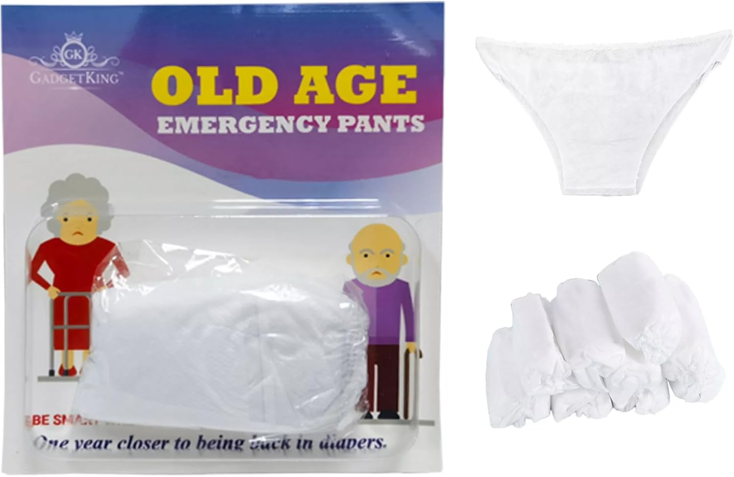 OLD AGE PANTS EMERGENCY UNDERPANTS Present for Him Husband Gift Boyfriend Dad Men Funny Wife Man Girlfriend Granddad Her Womens Ladies 40TH 50TH Birthday Adult Christmas Stocking Filler Secret Santa - Image 2