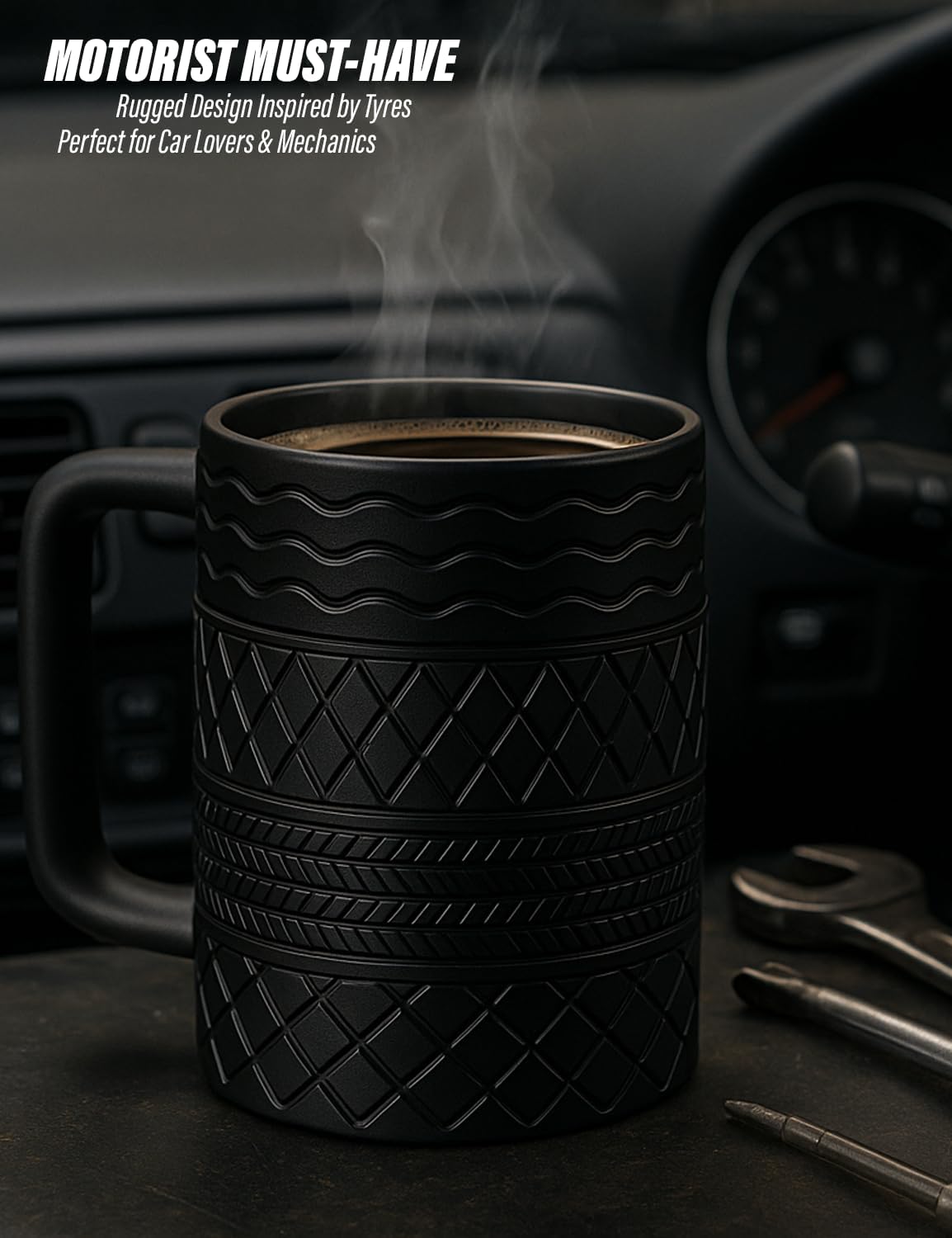Xtremeauto Tyre Mug - Ceramic Car Cup for Coffee Tea Drinks - Novelty Mugs for Men Mechanic Motorsport Enthusiast Funny Car Lover Gift - Image 5