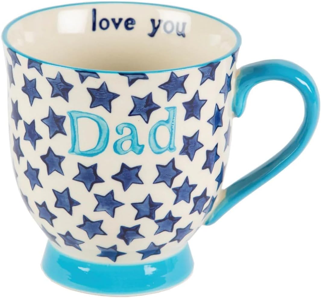 Sass & Belle Bohemian Stars Dad Mug Blue
