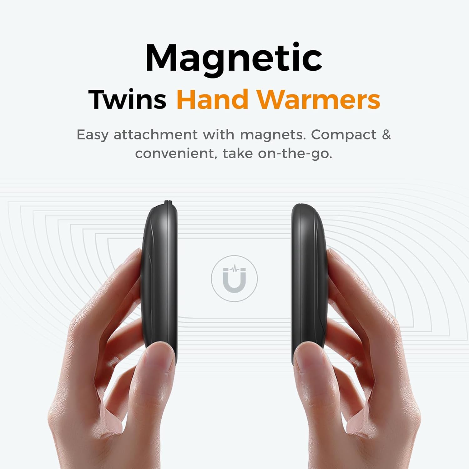 OCOOPA UT3 Lite Magnetic Hand Warmers Rechargeable 2 pack, Electric Handwarmers Ultra Thin Light Portable for Pocket Gloves,3 Levels Heat, Up to 8 hrs, UL Certified,Idea Tech Gifts for Men, Women - Image 5