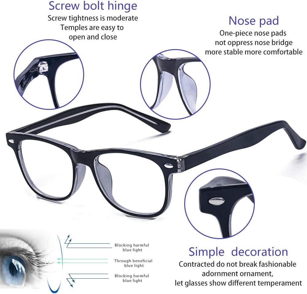 Outray 2 Pack Boys Girls Blue Light Blocking Glasses Square Eyeglasses Frame Computer Game Glasses for Kids/Teens 3-10 - Image 4