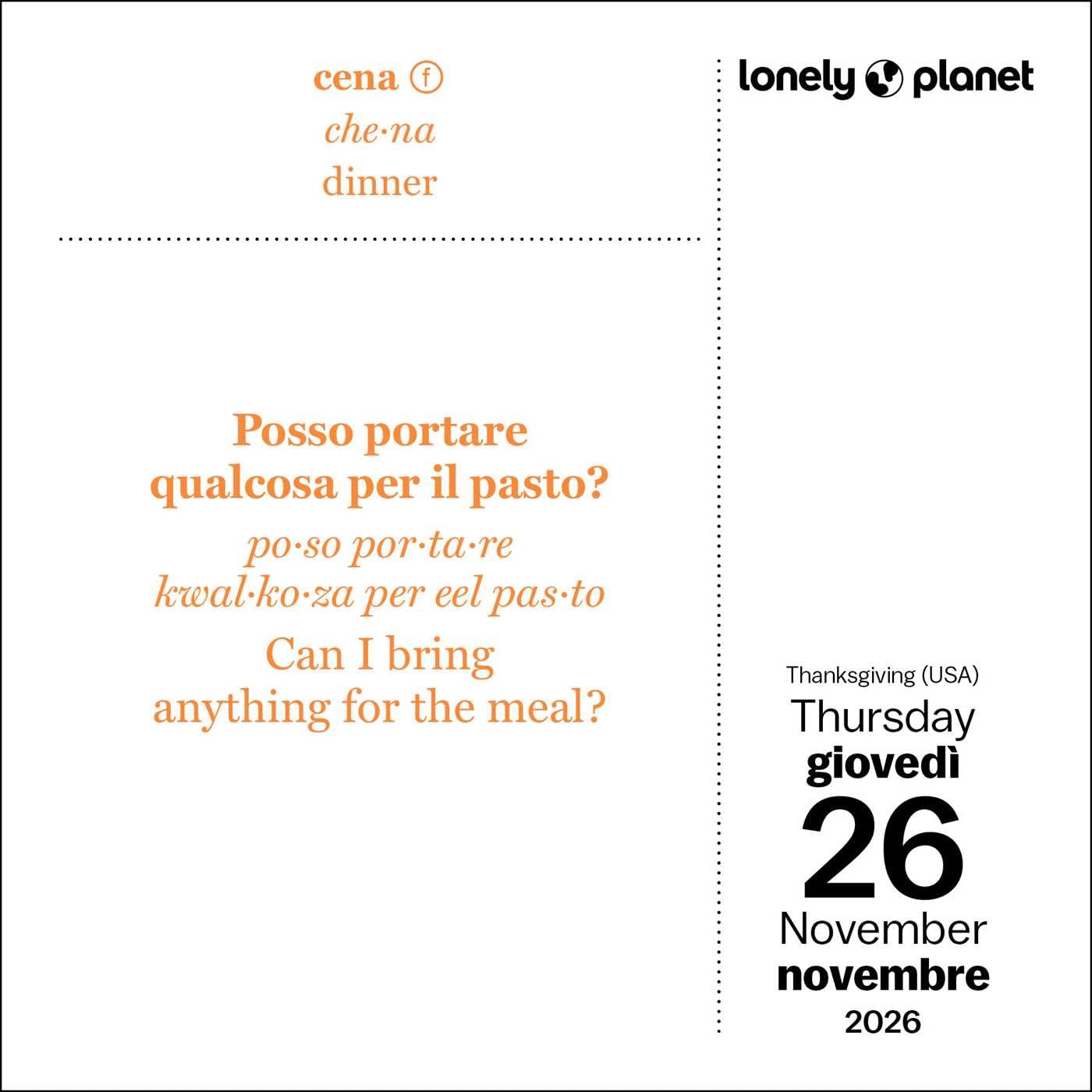 Lonely Planet: Italian Phrasebook 2026 Day-to-Day Calendar - Image 5