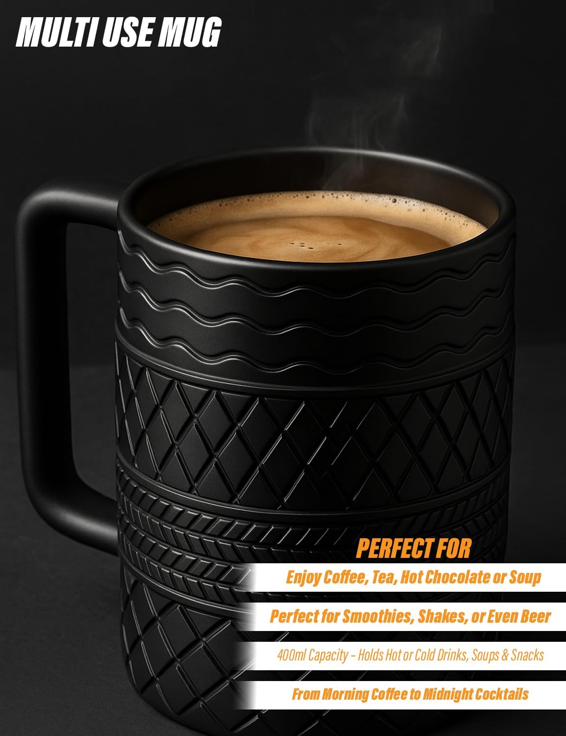 Xtremeauto Tyre Mug - Ceramic Car Cup for Coffee Tea Drinks - Novelty Mugs for Men Mechanic Motorsport Enthusiast Funny Car Lover Gift - Image 3