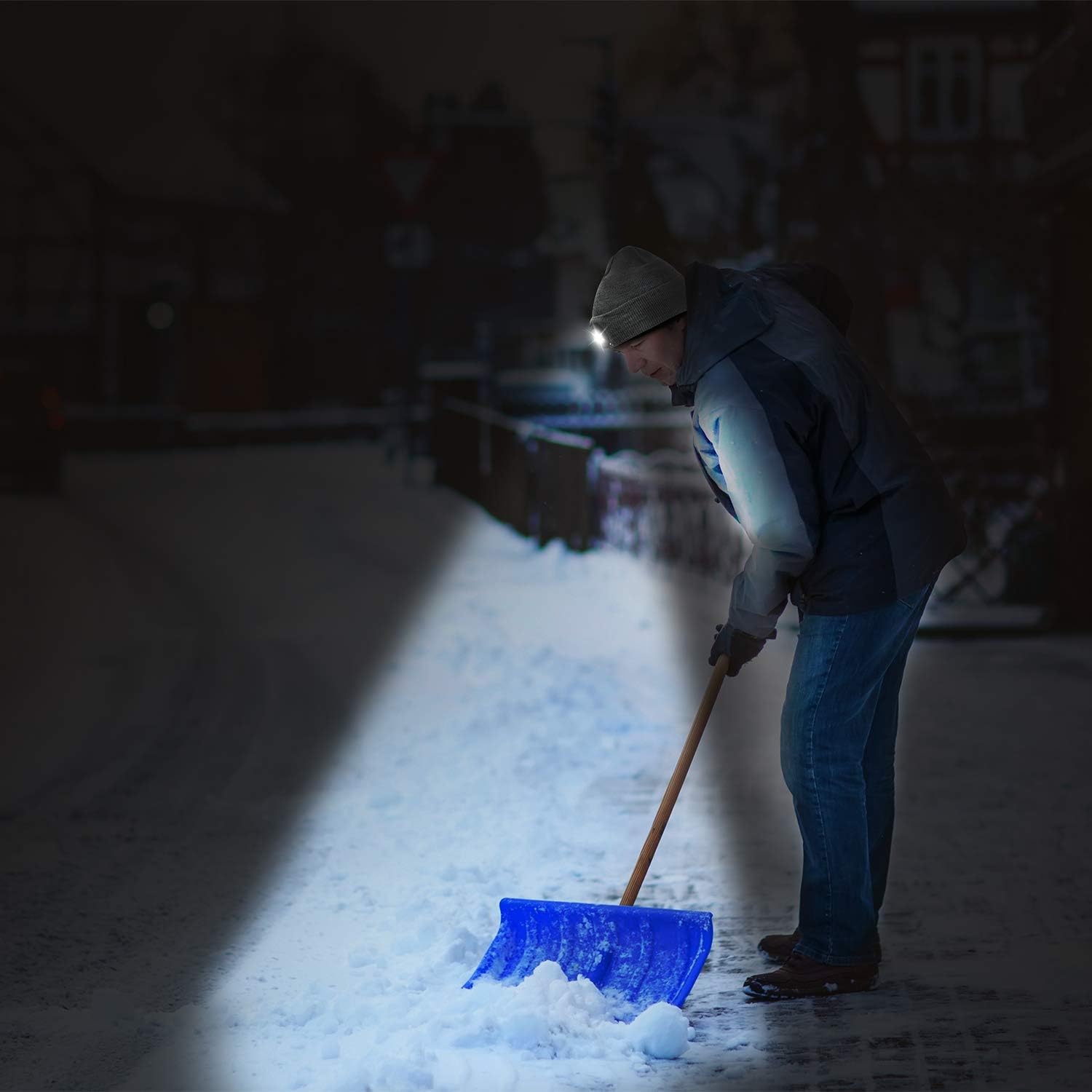 Unisex 4 LED Lighted Beanie Cap, USB Rechargeable Running Hat Super Bright Hands Free Headlight Torch, LED Hat for Running Hiking, Gifts for Dad Men Women - Image 7