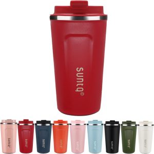 SUNTQ Reusable Coffee Cups Travel &...
