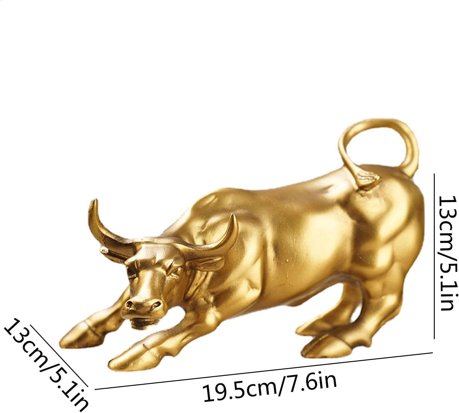Stock Market Statue | Fortune Bull Resin Desk Statue | Stock Market Decor for Desks, Bookshelves, Meeting Rooms, Offices, R&D Counters - Image 6