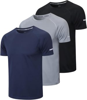 1/3 Pack Mens T-Shirts Quick Dry Sh...