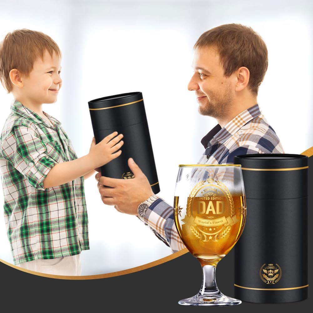 Father's Day Beer Glass for Dad, Personalised Pint Glass Gift for Men, Birthday Gift Idea for Dad, Husband, Uncle or Brother, Suitable for BBQs, Birthday Parties and Christmas Celebrations - Image 7