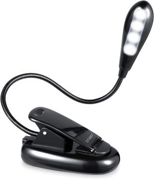 Criacr Clip on Book Light, 4 LED Po...