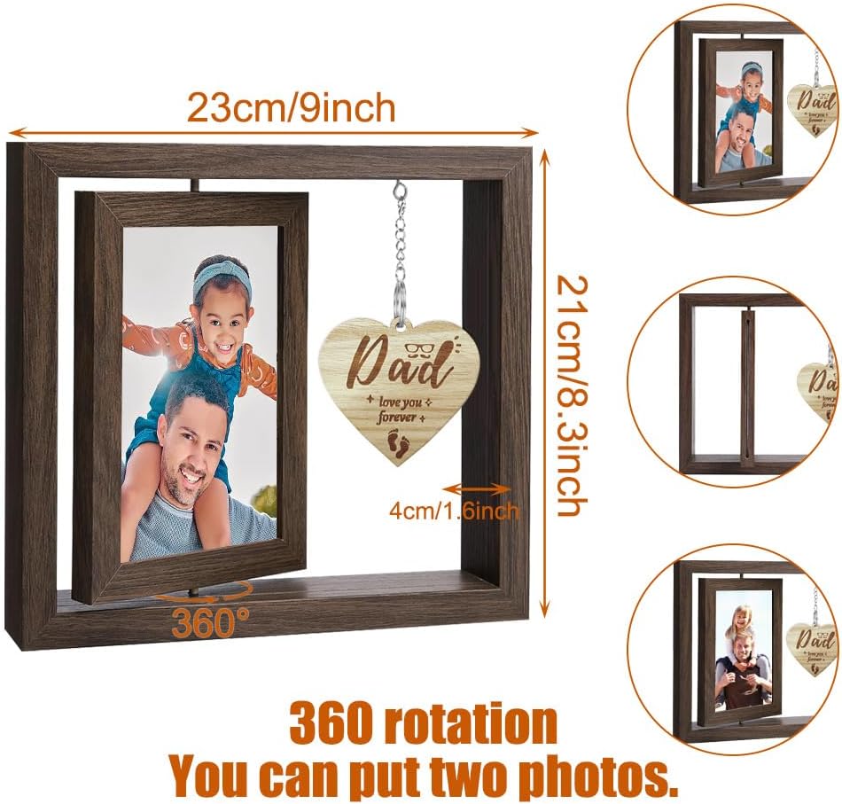 Daddy Photo Frame Double Sided,Ideal Memory Keepsake, Daddy Gifts, Presents for Dad's Birthday, Father's Day, Christmas From Son or Daughter - Image 2